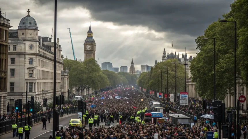 protesters fill london streets march