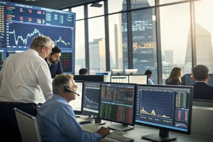 midday trading sees sharp stock swings