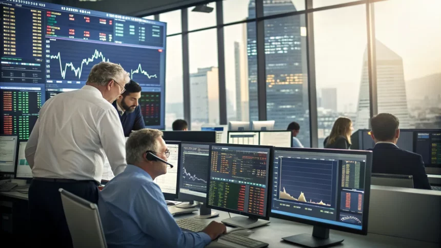 midday trading sees sharp stock swings