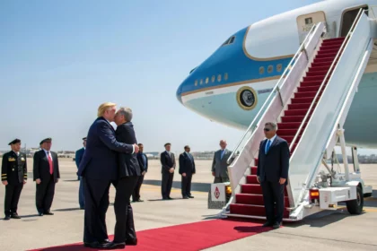 trump receives warm greeting israel