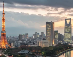 cityscape Japan; Japan ETFs Jump