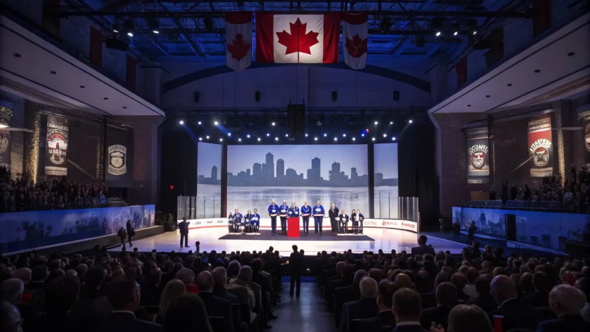 hockey legends inducted toronto ceremony