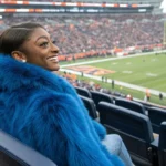 simone biles attends bears game