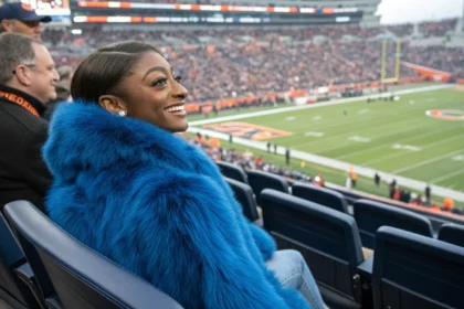 simone biles attends bears game