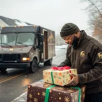 ups driver wraps gifts protect