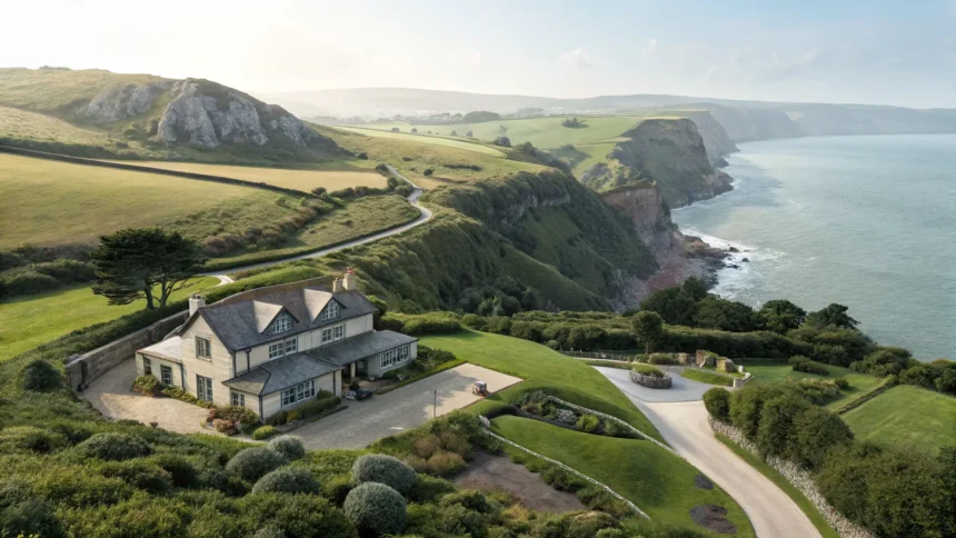 cate proposes landscaping cliff top home