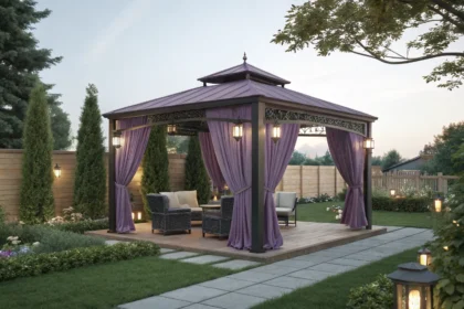 purple leaf gazebo backyard upgrades