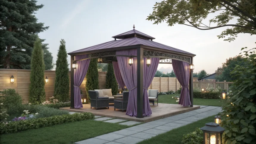 purple leaf gazebo backyard upgrades