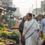 banerjee courts voters in market