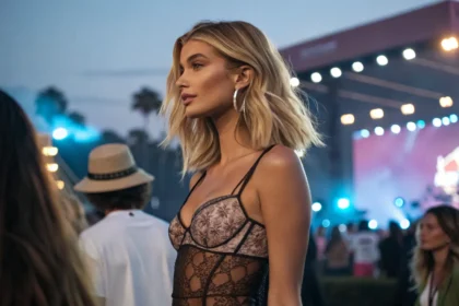 hailey bieber promotes rhode festival