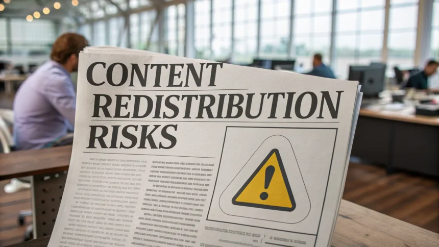 content redistribution legal notice risks