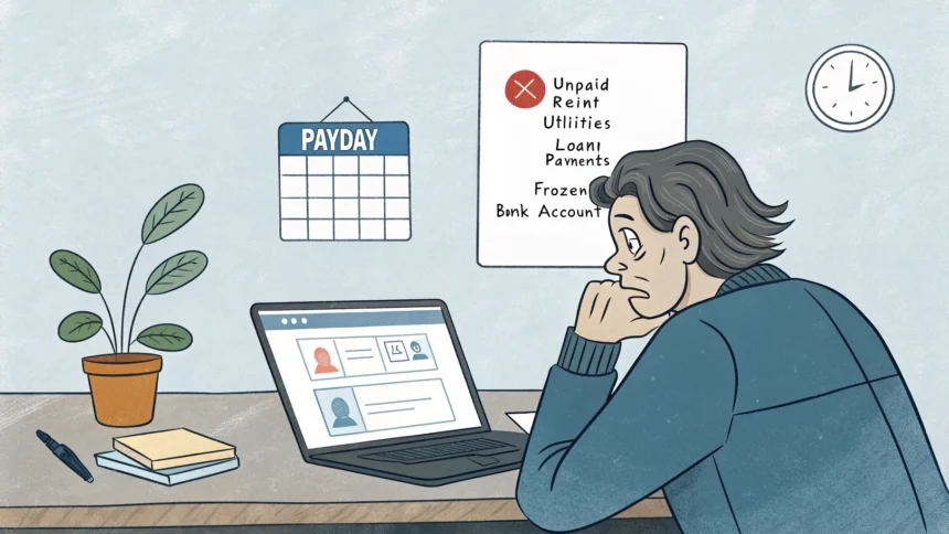 frozen accounts threaten workers payday