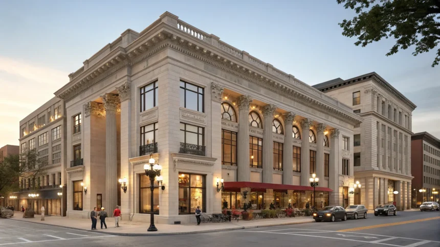 historic bank hotel ballroom conversion