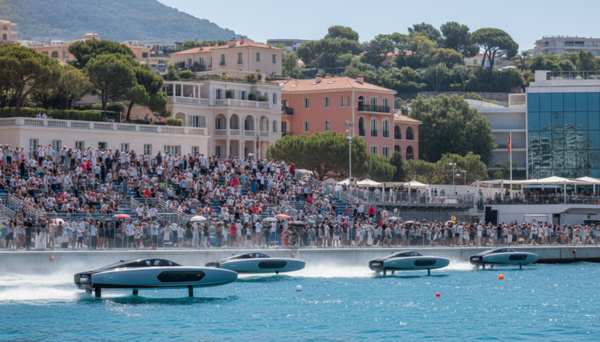 electric boat racing monaco crowd