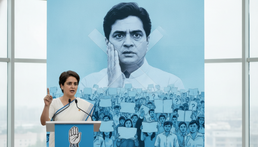 priyanka gandhi demands pradhan resignation