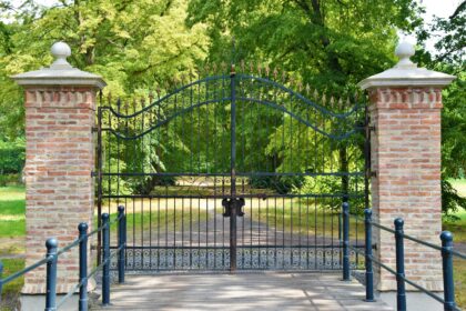 black metal gate near green trees during daytime; private market allocation