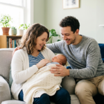 couple welcomes son after wedding