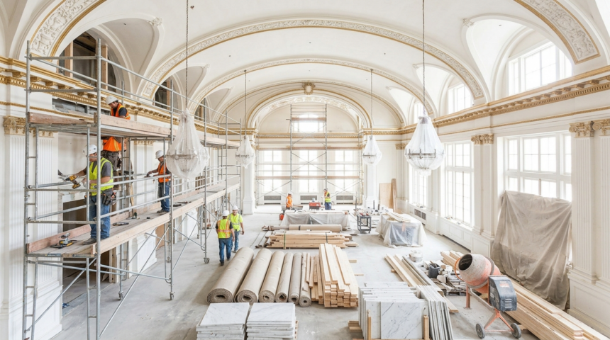 white house ballroom work allowed