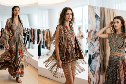 prints fringe beading shape fashion